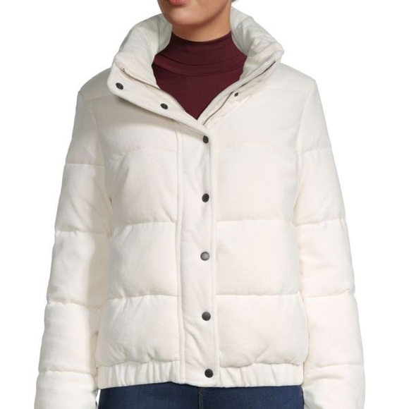 DKNY Velour Logo Puffer Jacket - Picture 6 of 7